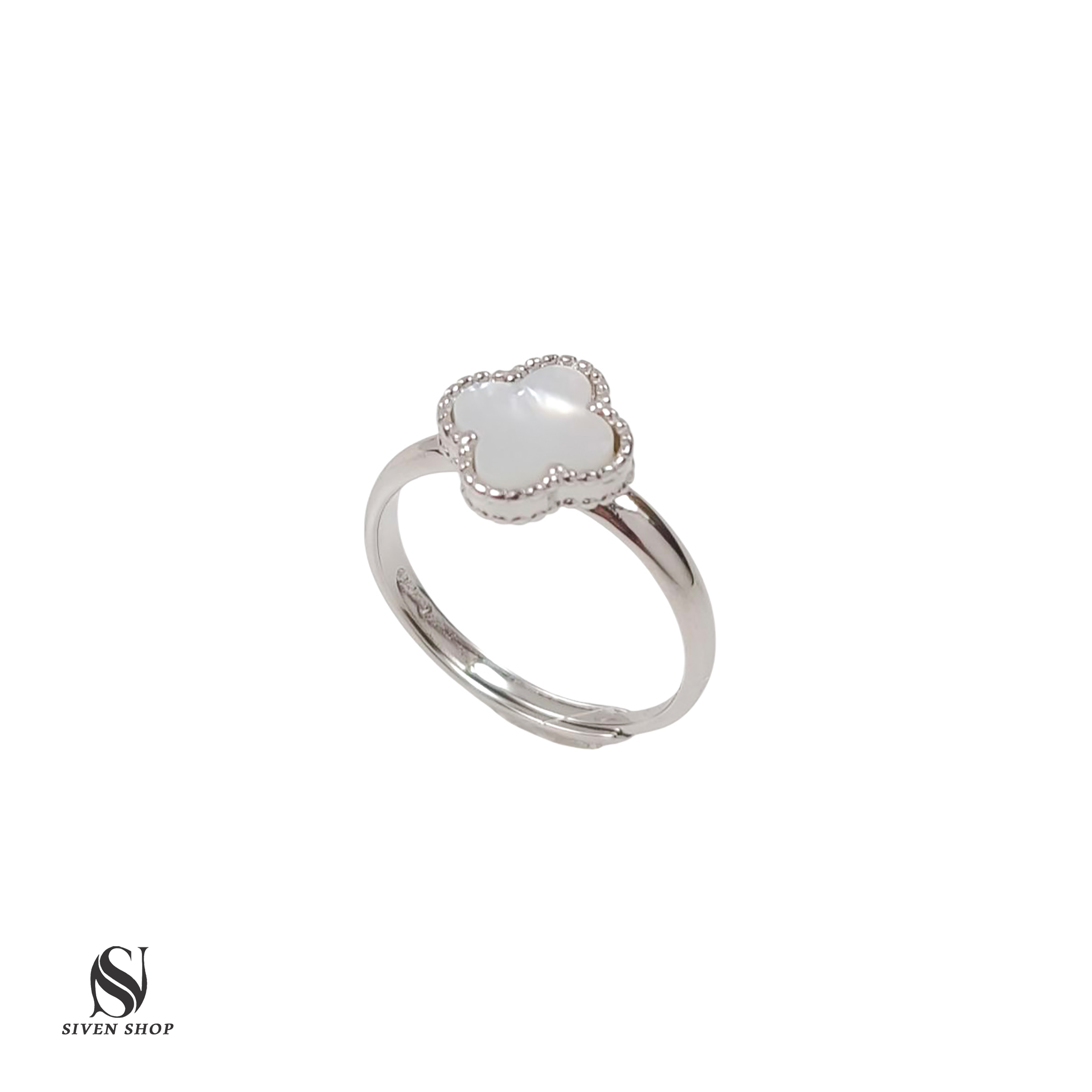 انگشتر نقره زنانه ونکلیف سفید مدل F311900S